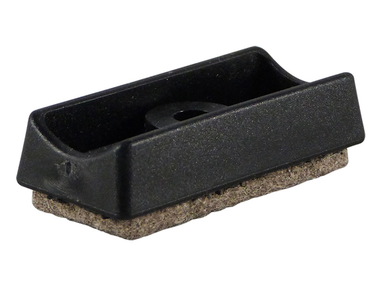 Schalengleiter mit Filzbelag und Lochbohrung